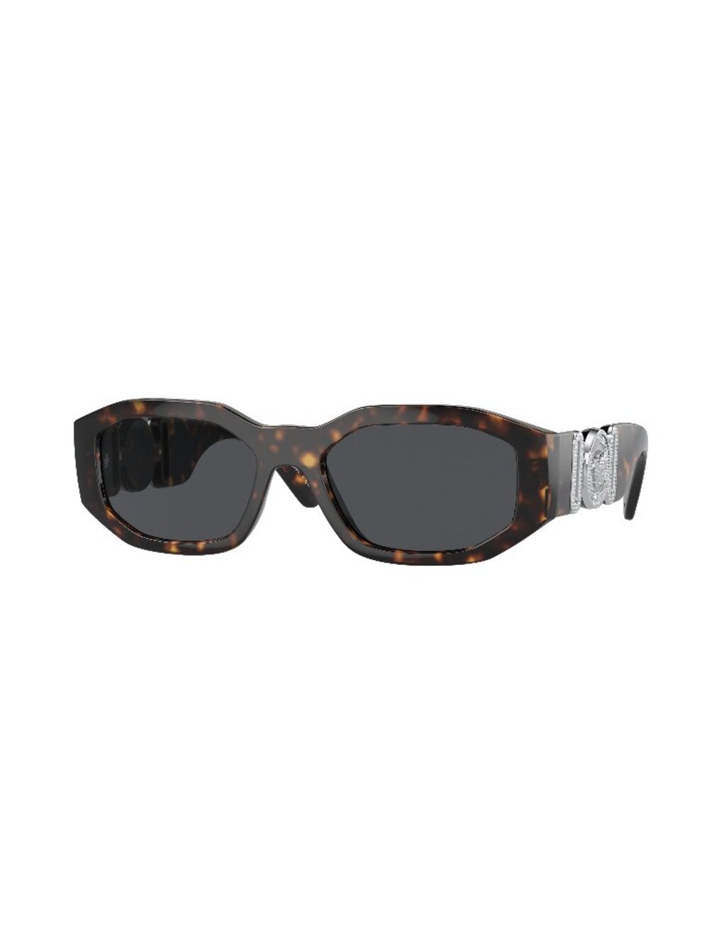 New Versace Men's Sunglasses Havana Aviator Grey Lens Injected Frame VE4361 53